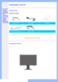 Page 45
• Front View  
Product 
Description 
• Accessory  
Pack 
• Connecting  
to Your PC 
• Getting  
Started 
• Optimizing  
Performance 
Connecting to Your PC 
Accessory Pack 
Unpack all the parts. 
Power cord VGA cable EDFU CD 
DVI cable (Optional) 
RETURN TO TOP OF THE PAGE 
Connecting to Your PC 
1) 
Audio cable 
200BW
 