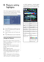 Page 2321
on MHEG 5 application – normally it displays 
nothing. Teletext is compliant with MHEG5 
behavior, it will not show “No Teletext” when 
countr y is U.K. 
To display Teletext.Press the TELETEXT 
button.
To change the Teletext 
page. Press the UP / DOWN 
button.
To change the Teletext 
subpage. Press the SUBPAGE, and 
number button.
To stop the automatic 
page change. Press the HOLD button.
To return to the 
Teletext index page. Press the INDEX button.
To reveal the Teletext 
information.  Press the...