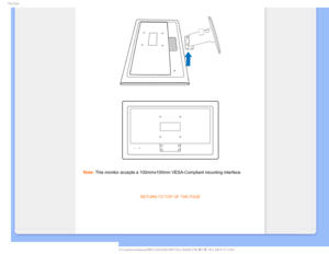 Page 445IF#BTF
Note: This monitor accepts a 100mmx100mm VESA-Compliant mounting interface.
RETURN TO TOP OF THE PAGE
 
    
GJMF&]-$%.POJUPS0&.1IJMJQT.QSPKFDU&&&%6#:$%$POUFOUTMDENBOVBM&/(-*4)&*/45--#4 