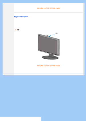 Page 33
RETURN TO TOP OF THE PAGE
Physical Function
1) Tilt
RETURN TO TOP OF THE PAGE
 