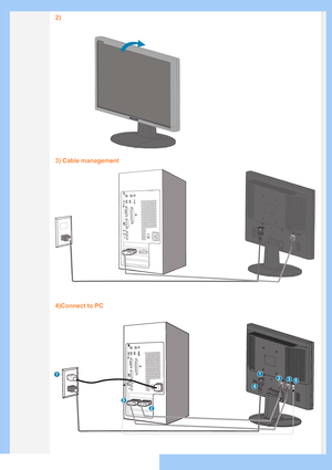 Page 47
2)
3) Cable management
4)Connect to PC
220AW8
1123
4
2
3
5
 