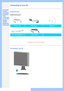 Page 46
•Front View 
Product
Description
• Accessory 
Pack
• Connecting 
to Your PC
• Getting 
Started
• Optimizing 
Performance
Connecting to Your PC
Accessory Pack
Unpack all the parts.
Power cordVGA cable
Audio cable
EDFU CD
DVI cable (Optional)
RETURN TO TOP OF THE PAGE
Connecting to Your PC
1)
 