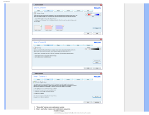 Page 564NBSU.BOBHF
Show Me starts color calibration tutorial.Start - starts the 6-step color calibration sequence.Quick View loads the before/after images.
GJMF&]-$%.POJUPS0&.1IJMJQT.1QSPKFDU#8#$%$POUFOUTMDENBOVBM&/(-*4)#8QSPEVDU4.35)5.K 