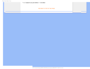 Page 391IJMJQT1JYFM%FGFDU1PMJDZ
* 1 or 2 adjacent sub pixel defects = 1 dot defect 

RETURN TO TOP OF THE PAGE
  
GJMF&]-$%.POJUPS0&.1IJMJQT.QSPKFDU##&%6OFXGPSNBU$%$POUFOUTMDENBOVBM&/(-*4)#QSPEVD 