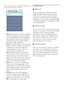 Page 1210
There are six modes to be selected: Office, Photo, 
Movie
, Game, Economy and Off.
•   Office:  Enhances text and dampens brightness 
to increase readability and reduce eye strain. 
This mode significantly enhances readability 
and productivity when youre working with 
spreadsheets, PDF files, scanned ar ticles or 
other general office applications. 
•   Photo:  This profile combines color saturation, 
dynamic contrast and sharpness enhancement 
to display photos and other images with 
outstanding...