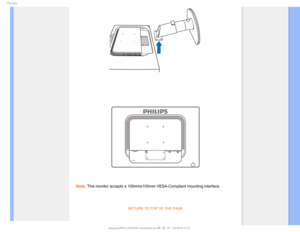 Page 665IF#BTF


Note: This monitor accepts a 100mmx100mm VESA-Compliant mounting interface.
RETURN TO TOP OF THE PAGE

GJMF&]-$%.POJUPS0&.1IJMJQT.QSPKFDU##&%6#7MDENBOVBM&/(-*4)#JOTUBMMCBTFIUNK+ 