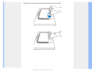 Page 775IF#BTF
Remove the 4 screws and then remove the base from the LCD monitor. 

> 