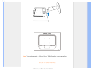 Page 785IF#BTF


Note: This monitor accepts a 100mmx100mm VESA-Compliant mounting interface.
RETURN TO TOP OF THE PAGE

> 