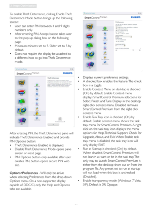 Page 1816
3. Image Optimization
To enable Theft Deterrence, clicking Enable Theft 
Deterrence Mode button brings up the following 
screen:
•  User can enter PIN between 4 and 9 digits 
numbers only. 
•  After entering PIN, Accept button takes user 
to the pop-up dialog box on the following 
page. 
•  Minimum minutes set to 5. Slider set to 5 by 
default. 
•  Does not require the display be attached to 
a different host to go into Theft Deterrence 
mode.
After creating PIN, the Theft Deterrence pane will...