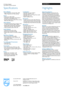 Page 2Issue date 2011-04-28
Version: 4.0.6
12 NC: 8670 000 48641
EAN: 87 12581 47935 0© 2011 Koninklijke Philips Electronics N.V.
All Rights reserved.
Specifications are subject to change without notice. 
Trade

marks are the proper ty of Koninklijke Philips 
Electronics N.V. or their respective owners.
www.philips.com
Specifications
HES4900/122.1 Home theaterDVD playback Wireless subwoofer 
Highlights
 Dolby Virtual SpeakerDolby Virtual Speaker is a sophisticated audio 
virtualization technology  that...