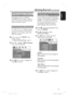 Page 19  
GettingStarted(continued) 
Settinglanguagepreferences 
Thelanguageoptionsaredifferent 
dependingonyourcountryorregion.It 
maynotcorrespondtotheillustrations 
shownontheusermanual. 
@ TheOSD(On-ScreenDisplay)language 
forthisunitremainsasyouhavesetit, 
regardlessofthechangesmadetothe 
DVDdisclanguage. 
Indiscmode,pressSETUPonthe 
remotecontrol. 
...._{GeneralSetupPage}appears. 
@PressYtohighlight{OSDLanguage} 
inthemenuandpress•. 
@UseAVkeystoselectalanguageand 
pressOKtoconfirm....