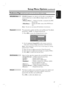 Page 37  
SetupMenuOptions(continued) 
PreferencePage(underlinedoptionsarethefactorydefaultsettings) 
MP3/JPEGNavigatorcanonlybesetifthediscisrecordedwitha 
menu,Itallowsyoutoselectdifferentdisplaymenusforeasy 
navigation. 
{WithoutMenu}-DisplayallthefilescontainedintheMP3/ 
Picturedisc. 
{WithMenu}-DisplaythefoldermenuoftheMP3/Picture 
disc. 
Note:Thisunitcanonlydisplay650files/folderinthedirectory. 
ThepasswordisusedfortheDiscLockandParental.Thedefault 
passwordis136900.Tochangethepassword:...