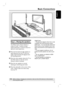 Page 1313
English
Step 1:  Placing the speakers
The Philips Home Theatre System is 
simple to install.  However, proper 
system placement is critical to ensure an 
optimum sound experience.
A Place the front left and right speakers at 
equal distances from the TV and at an 
angle of approximately 45 degrees from 
the listening position.
B Place the centre speaker above the TV or 
the DVD system so that the centre 
channel’s sound is localised.
C Place the rear speakers at normal 
listening ear level facing each...