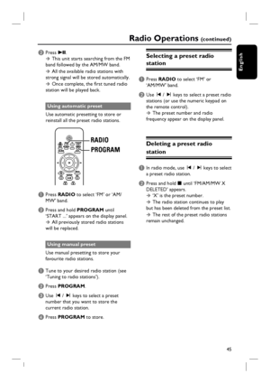 Page 4545
English
Radio Operations (c o n t i n u e d )
B
 Press u.
