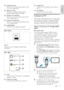 Page 1111
English
c VIDEO OUT
Connect to the composite video input on 
t h e T V.
d AC MAINS~
Connect to the power supply.
Connect  to TV
Connect your home theater to a TV to watch videos. 
You can listen to audio from TV programs through 
your home theater speakers. Use the best quality 
connection available on your home theater and TV.
Option 1: Connect to TV through HDMI 
(ARC)
Best quality video
Your home theater suppor ts HDMI version 
1.4 - Audio Return Channel (ARC). If your T V 
is HDMI ARC compliant,...