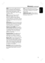 Page 5353
English
JPEG: A very common digital still picture 
format. A still picture data compression 
system proposed by the Joint Photographic 
Expert Group, which features a small 
decrease in image quality in spite of its high 
compression ratio.
MP3: A fi le format with a sound data 
compression system. “MP3” is the 
abbreviation of Motion Picture Experts 
Group 1 (or MPEG-1) Audio Layer3. By 
using the MP3 format, one CD-R or CD-RW 
can contain about 10 times more data than a 
regular CD.
Multichannel:...