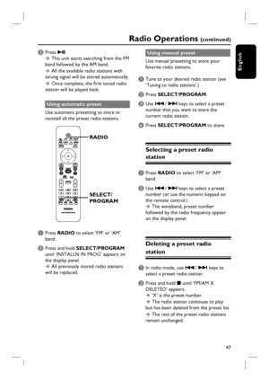 Page 4747
English
Radio Operations (c o n t i n u e d )
B
 Press u.
