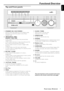 Page 77
English
1STANDBY ON / ECO POWER y
– press to switch the system on or to standby mode.
– hold down to switch the system to Eco Power
standby mode.
2S SEARCH / PREV
SEARCH / NEXT T
– in Disc mode, press to skip to the previous/next
chapter/track.
– in Disc mode, hold down to fast reverse/forward the
disc or skip to previous/next MP3 album.
– in Tuner mode, to tune to a lower or higher radio
frequency.
– in Clock mode, to set the hours and minutes.
– in TV/AV mode, to change Philips TV’s channel (on the...