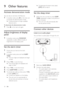 Page 2930
To deactivate the alarm timer, select  »
[OFF] (off) at step 6.
Set the sleep timer
1
  When the unit is turned on, press  SLEEP/
TIMER repeatedly to select a set period of 
time (in minutes).
The unit turns off automatically after  »
the set period of time.
Connect other devices
Listen to an audio player
You can listen to audio player through this unit.
1  Slide down  SLIDE OPEN.
2  Connect the audio player.
For audio players with red/white  •
audio output sockets:
Connect a red/white audio cable...