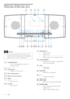 Page 910
gVOLUME -/+ 
Adjust volume. •
Adjust time. •
Select a source for the alarm timer. •
hSLIDE OPEN 
Slide open the cover to reveal more  •
buttons and sockets.
i
USB socket. •
jSD/MMC
SD/MMC card socket. •
k
Headphone socket. •
lMP3 LINK 
Jack for an external audio device. •
mPRESET
/
Skip to the previous/next title/ •
chapter/track.
Select a preset radio station. •
Overview of the main unit
Caution
Use of controls or adjustments or performance of •
procedures other than herein may result in hazardous...