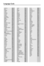 Page 44
Abkhazian   6566
Afar        6565
Afrikaans       6570
Amharic       6577
Arabic       6582
Armenian   7289
Assamese   6583
Avestan       6569
Aymara       6589
Azerhaijani   6590
Bahasa Melayu    7783
Bashkir       6665
Belarusian   6669
Bengali       6678
Bihari       6672
Bislama       6673
Bokmål, Norwegian    7866
Bosanski      6683
Brezhoneg   6682
Bulgarian   6671
Burmese       7789
Castellano, Español  6983
Catalán   6765
Chamorro   6772
Chechen   6769
Chewa; Chichewa; Nyanja 7889
       9072...