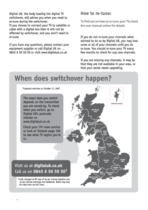 Page 4846EN
To ﬁnd out on how to re-tune your TV,check 
the user manual online for details
 