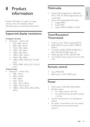 Page 4543
Multimedia
  	
	




	






 	

  	
 	 

!
 
	
 # 

$%&
 (%
 )
(%&*(%&+,-./+
Tuner/Reception/
Transmission
 	

	012 
5
#&601
 7)7)

	
,7) 8(%&+,
7) 8 6
  )	
 7)67(9 *:9;%
,82

,-,
)-
Remote control
 
%AB&BB
 
		

5  D

 5 5%< 5 515 5/FA.B1G
 5 5%< 5 5+5 5/
5...