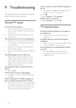 Page 4846
Cannot remove ‘e-sticker’ banner displayed on 
the TV.
  