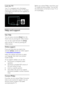 Page 10  
EN      10       
Lock the TV 
Your TV is equipped with a Kensington 
security slot at the base of the TV. Purchase 
a Kensington anti-theft lock (not supplied) to 
secure the TV. 
  
Help and support 
Use Help 
You can access onscreen [Help] from the 
Home menu by pressing the Yellow button.  
You can also switch between the [Help] 
menu and the TV menu by pressing the 
Yellow button.  
Online support 
If you cant find what you need in the onscreen [Help], consult our online support 
at...