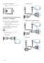 Page 3432
• DVI - HDMI cable
 
• HDMI cable and HDMI-DVI adaptor
 
• VGA cable
 
DVI
AUDIO INLEFT/RIGHT
VGA/DVI
DVI
AUDIO INLEFT/RIGHT
VGA/DVI
VGA
VGA
AUDIO INLEFT/RIGHT
VGA/DVI
f COMMON INTERFACE
Slot for a Conditional Access Module 
(C AM).
 
Connect a computer
Before you connect a computer to the TV
Set the screen refresh rate on your  • 
computer to 60Hz.
Select a suppor ted screen resolution on  • 
your computer.
Connect a computer with one of the 
following connectors:
Note
Connections via DVI or VGA...