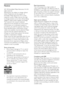 Page 68Pixel characteristics 
This LCD product has a high number of 
colour pixels. Although it has effective pixels of 
99.999% or more, black dots or bright points of 
light (red, green or blue) may appear constantly 
on the screen. This is a structural proper ty of 
the display (within common industr y standards) 
and is not a malfunction.
Open source software
Philips Electronics Singapore Pte Ltd hereby 
offers to deliver, upon request, a copy of the 
complete corresponding source code for the 
copyrighted...