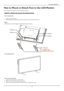 Page 14                                          User Manual BDL4251V 
 
 
13 
 
How to Mount or Attach Feet to the LCD Monitor 
  
You can install the LCD monitor in one of the following two  ways: 
  
Method 1: Attach
 and remove the optional stands 
 
How to install stands 
 
1.   Please turn the monitor off. 
2.    After inserting stand in guide block, fasten the thumbscrews on both sides of the monitor. 
  
NOTE:
 
Install 
the table stand with the longer end of the feet directing to the front. 
 
  In the...