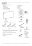 Page 9User Manual BDL4251V 
 
8 
 
  
         
         Video Signal Cable     (D-SUB to D-SUB Cable) 
 
Contents   The  BDL4251V monitor pack* should include: 
     LCD monitor 
      Power cord (1.8 m) 
     VGA Signal Cable (1.8 m) 
      CD User Manual & QSG 
      Remote Control and AAA Batteries 
      Cable belt x 3 (For tightening cables) 
      Main switch cover 
     Screw for Main Switch cover x 2 
     BNC TO RCA adapter x 5 
     Logo guider 
     Clamper 
     Screw for Clamper x 2...