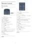 Page 256
Remote Control
6.1
Key overview
Top
1  - 
   Standby  /  On
To switch the TV on or back to Standby.
2  -  Playback and Record
• Play 
 , to playback.
• Pause 
 , to pause playback
• Stop 
 , to stop playback
• Rewind 
 , to rewind
• Fast forward 
 , to go fast forward
• Record 
 , to start recording
3  - 
   Ambilight
This function is only available in 6401 series.
4  - 
  TV GUIDE
To open or close the TV Guide.
5  - 
  LIST
To open or close the channel list.
6  - 
   Settings
To open the...