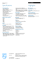 Page 2Issue date 2010-10-25
Version: 2.0.1
12 NC: 8670 000 72643
EAN: 34 25160 29275 6© 2010 Koninklijke Philips Electronics N.V.
All Rights reserved.
Specifications are subject to change without notice. 
Trade

marks are the proper ty of Koninklijke Philips 
Electronics N.V. or their respective owners.
www.philips.com
Specifications
PPX1430/EUPocket projector30 lumens  
Highlights
 80 image sizeProject an image up to 80 in size
ConnectivityConnect numerous portable appliances to your 
projector
Integrated MP4...