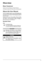Page 33
Over view
Dear Customer
Thank you for purchasing our Pocket Projector.
We hope you enjoy your device and its many functions!
About this User Manual
With the installation guide on the following pages, you
can start using your device quickly and easily. Detailed
descriptions can be found in the following sections of
this user manual.
Read the entire user manual carefully. Follow all safety
instructions in order to ensure proper operation of
your device. The manufacturer accepts no liability if
these...
