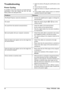 Page 2424Philips · PPX2450 · 2480
Troubleshooting
Power Cycling
If a problem occurs that cannot be corrected with the
instructions in this user manual (see also the help
below), follow the steps given here.1Switch the device off using the on/off switch on the
side.
2Wait at least ten seconds.
3Switch the device on using the on/off switch on the
side.
4If the problem repeats, please contact our technical
customer service or your retailer.
ProblemsSolutions
The Pocket Projector cannot be switched on • Connect the...