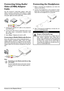 Page 13Connect to the Playback Device13
Connecting Using Audio/
Video (CVBS) Adaptor 
Cable 
Use the projector's audio/video adaptor cable (A/V
cable) to connect camcorders, DVD players or digital
cameras. The jacks for these devices are yellow (video),
red (audio right) and white (audio left).
1 Connect the supplied A/V cable to the projector's
mini-HDMI input.
2 Connect the video device's audio/video jacks to the
A/V cable using a conventional composite video
(RCA) cable.
3 Select  Menu > Source...