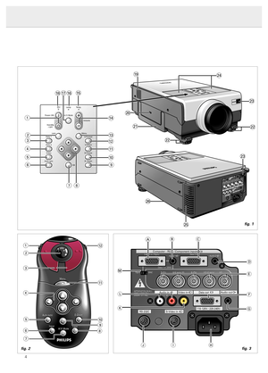 Page 64
) )
(
)
¡
™≤
£
™
Data 1 in (15pin)
15pin BNC R (Pr)
L   R APPARATEN SKALL
ANSLUTAS TILL
JODAT UTTAG.B (Pb) VD G/G sync (Y) HD (C sync) Data 1 in (BNC)Data 2 in
Audio 1 Audio 2Data 1 in (15pin)
15pin BNC R (Pr)
L   R APPARATEN SKALL
ANSLUTAS TILL
JODAT UTTAG.B (Pb) VD G/G sync (Y) HD (C sync) Data 1 in (BNC)Data 2 in
Audio 1 Audio 2
S-Video in RS-232C110-120V / 220-240V~ Audio in Video in Audio outData out Computer - RGB / Component inputsS-Video in RS-232C110-120V / 220-240V~ Audio in Video in Audio...