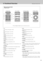 Page 1111
Remote Control Unit4. Functional Overview
qon
For turning on the projector. (P20)
wD1
For selecting Data 1 input. (P23)
eD2
For selecting Data 2 input. (P23)
rvideo
For selecting Video input. (P31)
tYPbPr
For selecting Y,Pb/Cb,Pr/Cr  input. (P31)
yfeature
For jumping to the Feature Menu.
uMode
For jumping to the Mode Menu. (P17)
iMenu
For activating or de-activating the On-Screen Menu of the
projector. (P18)
oAV Mute 
For muting the sound and picture of the projector. (P22)
!0Device
For jumping to the...