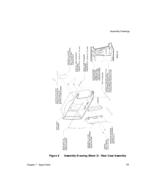 Page 85Assembly Drawings
Chapter 7 - Spare Parts
73
Figure 9 Assembly Drawing (Sheet 3) - Rear Case Assembly 