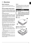 Page 55
EN
User Manual
1Overview
Dear Customer
Thank you for purchasing our Pocket Projector.
We hope you enjoy your deENvice and its many func-
tions!
General Safety Information
Do not make any changes or settings that are not
described in this user manual. Physical injury or damage
to the device or loss of data can result from improper
handling. Take note of all warning and safety notes indi-
cated.
Setting Up the Device
Protect the device against direct sunlight, heat, large
temperature fluctuations and...