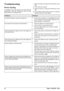 Page 2222Philips · PPX2330 · 2340
Troubleshooting
Power Cycling
If a problem occurs that cannot be corrected with the
instructions in this user manual (see also the help
below), follow the steps given here.1
Switch the device off using the on/off switch on the
side.
2 Wait at least ten seconds.
3 Switch the device on using the on/off switch on the
side.
4 If the problem repeats, pl ease contact our technical
customer service or your retailer.
 
ProblemsSolutions
The Pocket Projector cannot be switched on •...