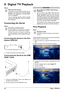 Page 2828Philips · PPX3610
8Digital TV  Playback
Necessary Accessories
To be able to use the DVB-T function of your 
projector, you either re quire the Pico Station 
PPA7301 (not supplied) or the USB DVB-T 
stick (not supplied).
You can purchase the Pico Station docking 
sta t

ion and th USB DVB-T stick according to 
the ordersheet.
Connecting the Aerial
Aerial Size and Orientation
In some regions it is necessary to connect a 
larger aerial in order to grant the reception.
In some countries it is necessary to...