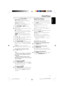 Page 2727
English
3139 115 21261
1Press and hold CLOCK•TIMER for more than
two seconds to select timer mode.
➜"AM 12:00" or "00:00" or the last timer
setting will star t flashing.
➜
TIMER  will star t flashing.
➜The selected source will be lighted while
other available sources are flashing.
2Press CD, TUNER or TAPE to select the
desired source.
Before setting timer, make sure the music source
has been prepared.
CD – Load the disc(s). To star t from a specific
track, make a program (refer to “CD...