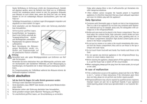 Page 1414Gerät abschalten
Soll das Gerät für längere Zeit außer Betrieb genommen werden:
1.  Gefriergut sowie Eisschalen herausnehmen.
2. Gerät abschalten, dazu ON/OFF Taste drücken, bis die grüne Netzkontrollan-
zeige erlischt.
3.  Netzstecker ziehen oder Sicherung abschalten bzw. herausdrehen.
4. Gerät gründlich reinigen (siehe Abschnitt "Reinigung und Pflege").
5. Tür anschließend geöffnet lassen, um Geruchsbildung zu vermeiden.Starke  Reifbildung  im  Gefrierraum  erhöht  den  Energieverbrauch....