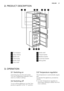 Page 272. PRODUCT DESCRIPTION
356741
891011
2
1Fruit drawers
2Glass shelves
3Bottle rack
4Thermostat
5Butter shelf
6Door shelf
7Bottle shelf
8Freezer basket
9Maxibox basket
10Frostmatic basket
11Rating plate
3. OPERATION
3.1 Switching on
Insert the plug into the wall socket.
Turn the Temperature regulator clock-
wise to a medium setting.
3.2 Switching off
To turn off the appliance, turn the Tem-
perature regulator to the "O" position.
3.3 Temperature regulation
The temperature is automatically regula-...