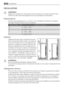 Page 56INSTALLAZIONE
AVVERTENZA
Leggere con attenzione le Informazioni per la sicurezza per la vostra sicurezza e per il
corretto funzionamento dellapparecchio prima di procedere allinstallazione.
Posizionamento
Installare questo apparecchio in un punto in cui la temperatura ambiente corrisponda
alla classe climatica indicata sulla sua targhetta:
Classe climaticaTemperatura ambiente
SNda + 10°C a + 32°C
Nda + 16°C a + 32°C
STda + 16°C a + 38°C
Tda + 16°C a + 43°C
Posizione
Lapparecchio deve essere installato...