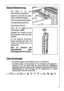 Page 7777
Gefrierkalender
 Die Symbole zeigen unterschiedliche Arten von Tiefkühlgut.
 Die Zahlen geben für die jeweilige Art von Tiefkühlgut die Lagerzeit in
Monaten an. Ob der obere oder der untere Wert der angegebenen
Lagerzeiten gültig ist, hängt von der Qualität der Lebensmittel und deren
Vorbehandlung vor dem Einfrieren ab. Für Lebensmittel mit hohem
Fettanteil gilt immer der untere Wert.
Eiswürfelbereitung
Das Gerät ist mit zwei
Eiswürfelschalen ausgestattet.
Diese sind in den Seiten der oberen...