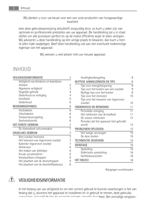 Page 2Wij danken u voor uw keuze voor een van onze producten van hoogwaardige
kwaliteit.
Lees deze gebruiksaanwijzing alstublieft zorgvuldig door, zo kunt u zeker zijn van
optimale en professionele prestaties van uw apparaat. De handleiding zal u in staat
stellen om alle processen perfect en op de meest efficiënte wijze te laten verlopen.
Wij adviseren u deze handleiding op een veilige plaats te bewaren, dan kunt u hem
te allen tijde raadplegen. Geef deze handleiding ook aan een eventuele toekomstige
eigenaar...